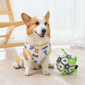 宠物柯基满印背心中型犬柯基衣服春天夏天薄款 狗狗宠物背心防掉毛