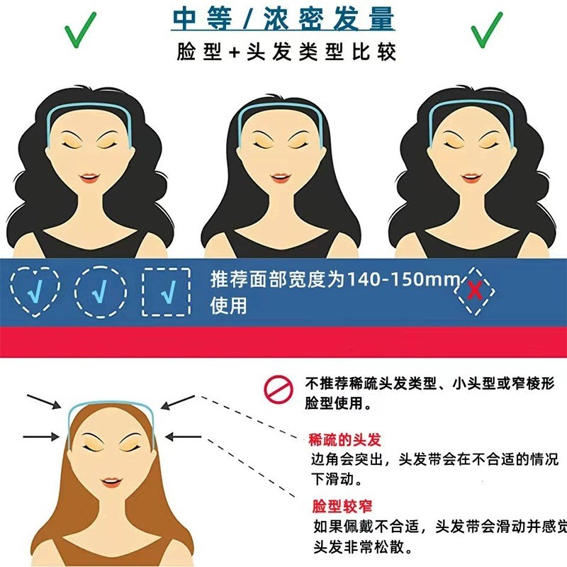 网红夏天固定眼镜架发箍刘海女碎发盘发整理神器方形发卡卷发塑料