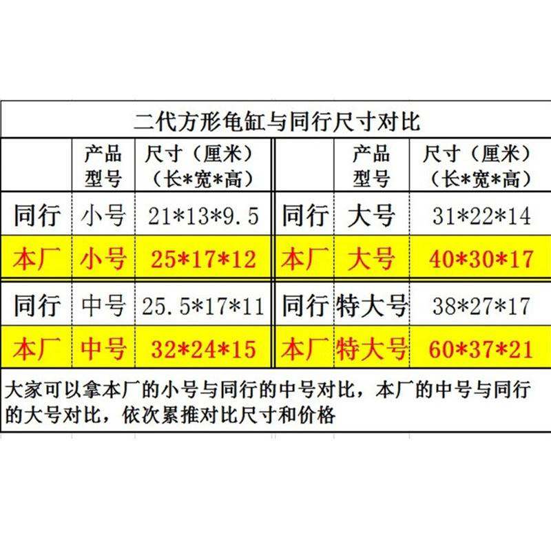 龟盆开放式方形乌龟缸带晒台水族箱水陆缸鱼盒白色特大号不包龟缸,宠物/宠物食品及用品,桌面缸,淘宝优惠券,粉丝福利购,淘宝优惠卷