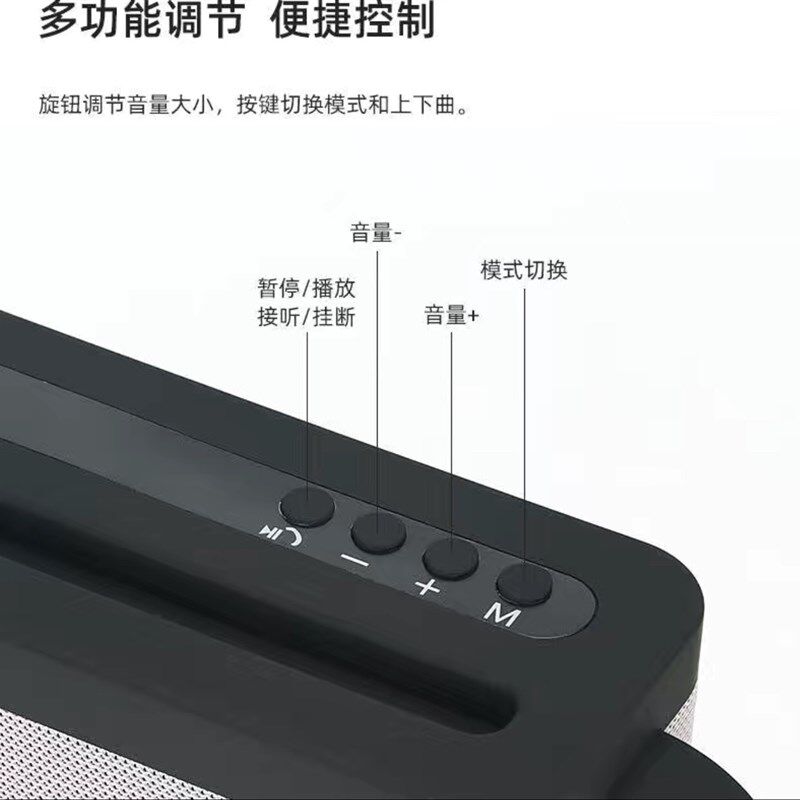 新款手提布艺蓝牙音箱可放手机平板插卡U盘FM重低音便携播放器