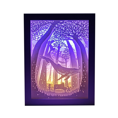 手工雕刻光影纸雕灯送男女生闺蜜生日创意情侣礼物照片定制木刻画