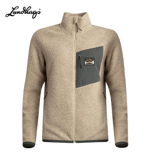 Lundhags隆哈羊毛抓绒保暖夹克户外女士美利奴羊毛抓绒登山外套