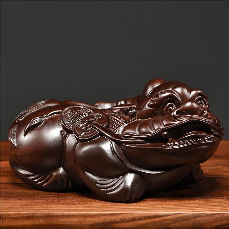 黑檀居木雕刻貔貅摆店件一对家工HLJ001客厅玄关铺装饰开业新居送,家居饰品,落地摆件,淘宝优惠券,粉丝福利购,淘宝优惠卷