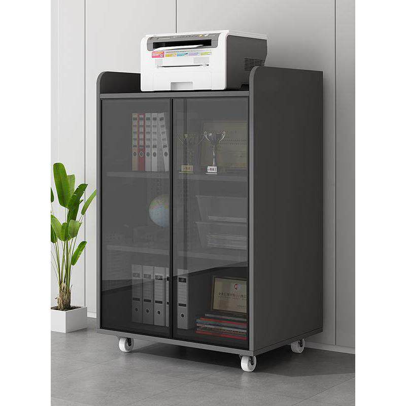 实木打印机柜文件柜办公柜侧柜侧柜移动柜储物柜阳台柜低柜小柜