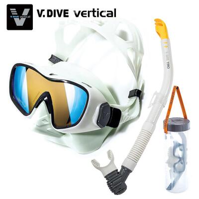 台北V.DIVE潜水装备 水肺深潜面镜 浮潜三宝潜水镜呼吸管套装