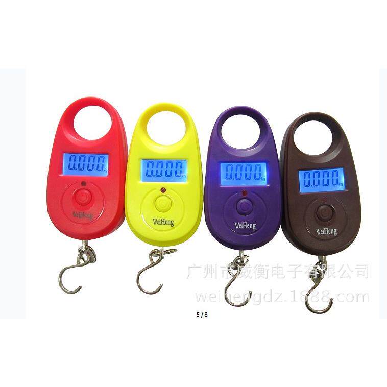 weiheng威衡25kg/5g迷你超便携斤两钱显示电子手提秤挂钩电子秤称