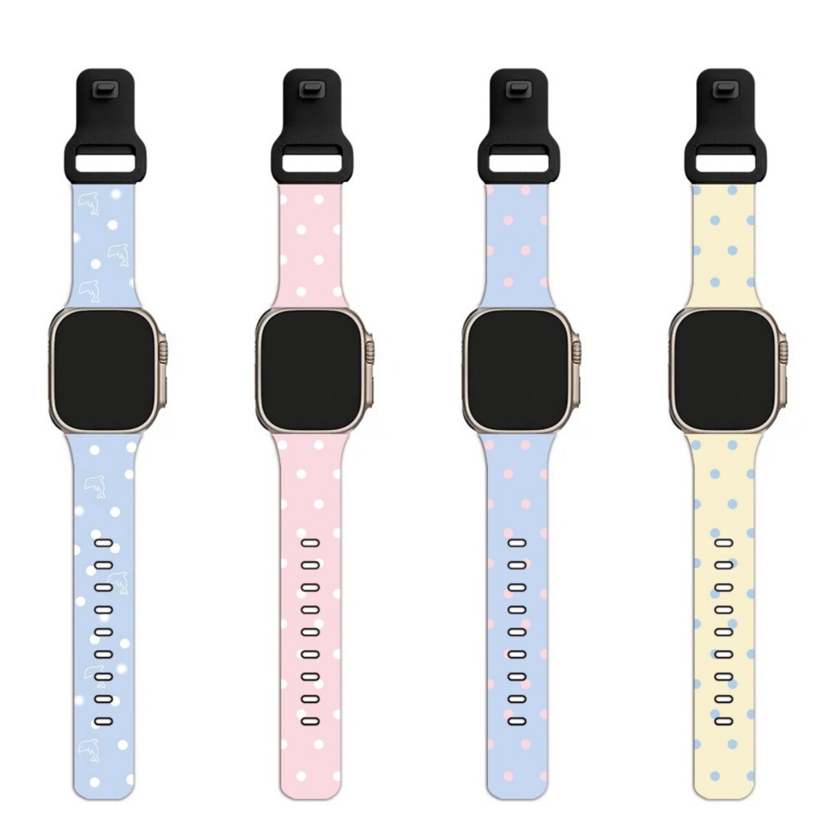 夏日汽水波点系列表带适用于38/40/41mm苹果42/44/45/46/49mm