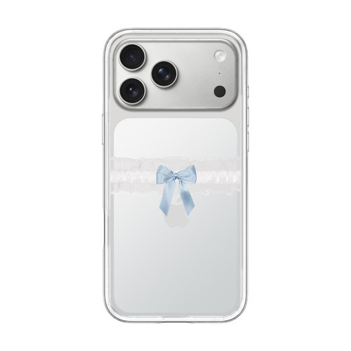 蓝色蕾丝蝴蝶结磨砂透手机壳16Pro适用于iPhone17Promax苹果15Promax新娘花嫁14plus个性创意13艺术保护套
