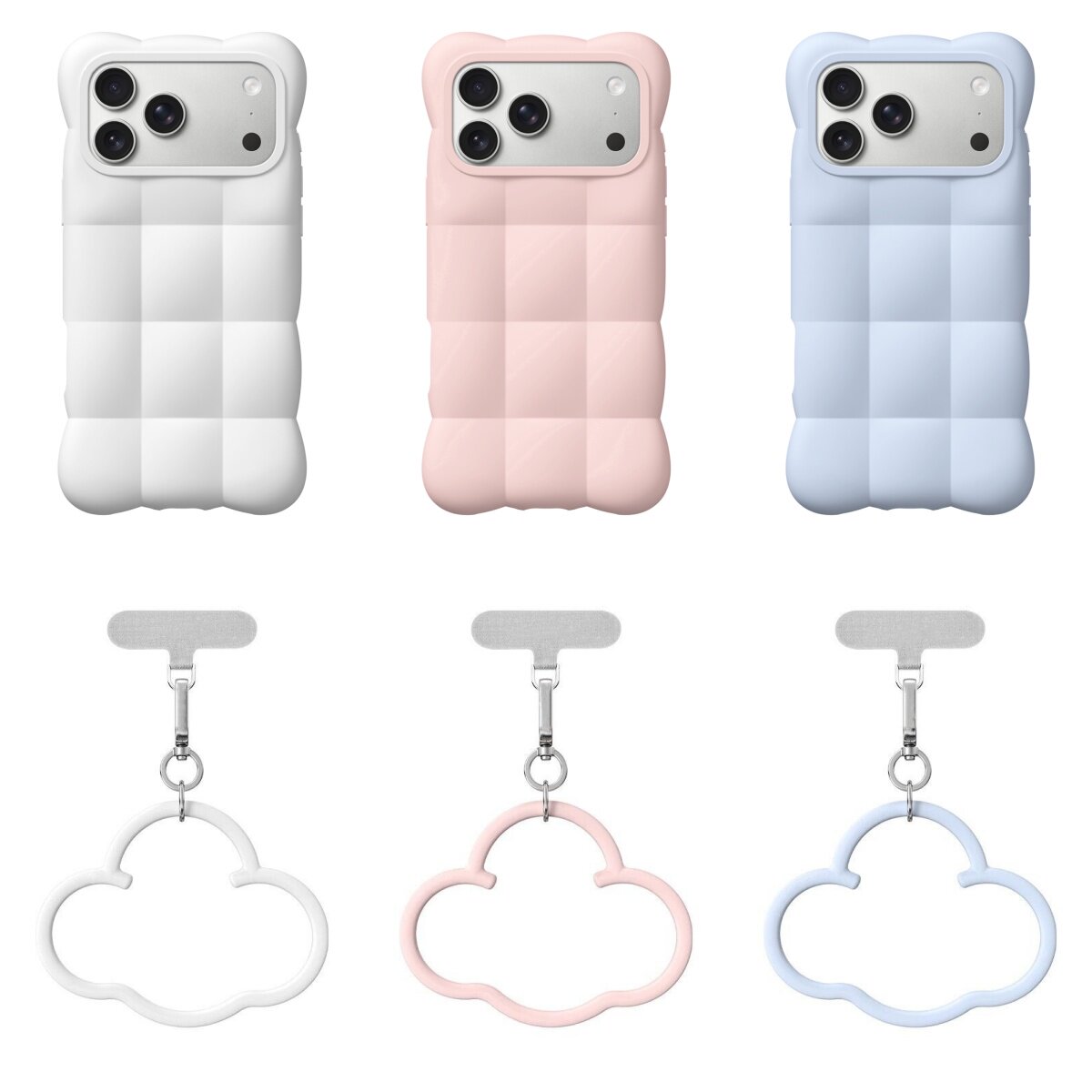 Cloud系列云想奶糖粉/棉云白/晨空蓝云朵适用于iPhone18ProMax纯色简约时尚17promax手机壳16Pro防摔保护套