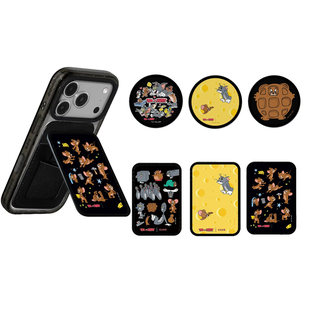 猫和老鼠磁吸便捷支架卡包卡通可爱汤姆杰瑞折叠磁吸magsafe支架