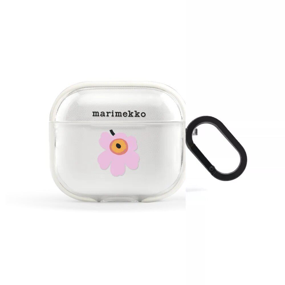 casyet联名Marimekko粉色花朵耳机壳4代AirPodsPro3代保护套适用AirPodsPro第三代AirPods降噪蓝牙耳机套简约