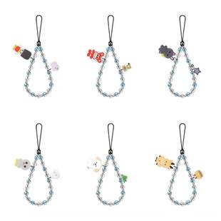 男团RIIZE手机链高级李灿荣水晶腕带挂绳短款便携防丢串珠手腕链