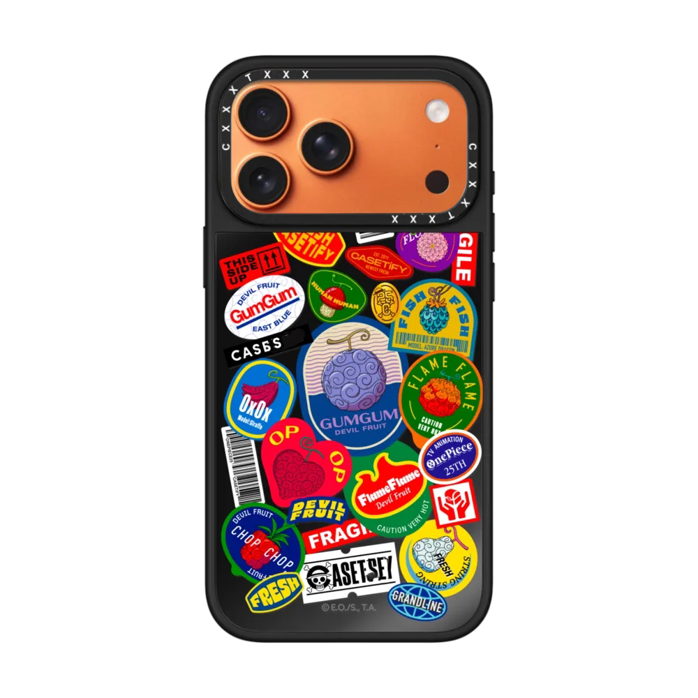联名ONE PIECE海贼王恶魔果实五档路飞手机壳18Pro适用iPhone17ProMax动漫Magsafe磁吸16plus防摔15pro保护套
