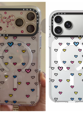 糖果波点苹果17Promax适用于iPhone16Promax手机壳15pro星星可爱卡通14Pro明星同款13/12冰晶防摔保护套磁吸