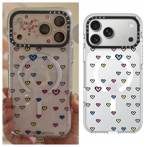 糖果波点苹果17Promax适用于iPhone16Promax手机壳15pro星星可爱卡通14Pro明星同款13/12冰晶防摔保护套磁吸