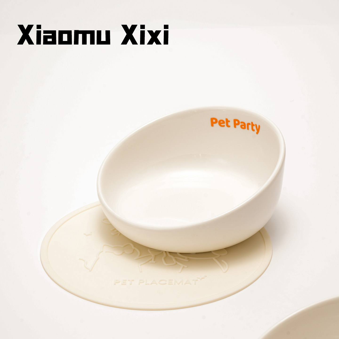 斜口陶瓷猫碗猫粮碗喝水碗猫咪保护颈椎狗食盆大口径防打翻宠物碗