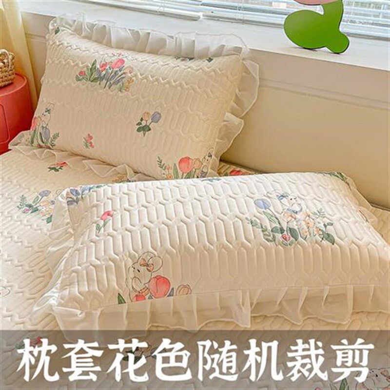 新款花边乳胶凉席床笠款三件套夏天可机洗席子学生宿舍单人空调冰