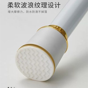 加厚伸缩罗马杆两用免打孔强力承重全套窗帘杆子配件支架固定器