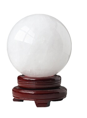 天然白水晶球白冰洲球方解石球原石打磨家居改善办公室客厅摆件