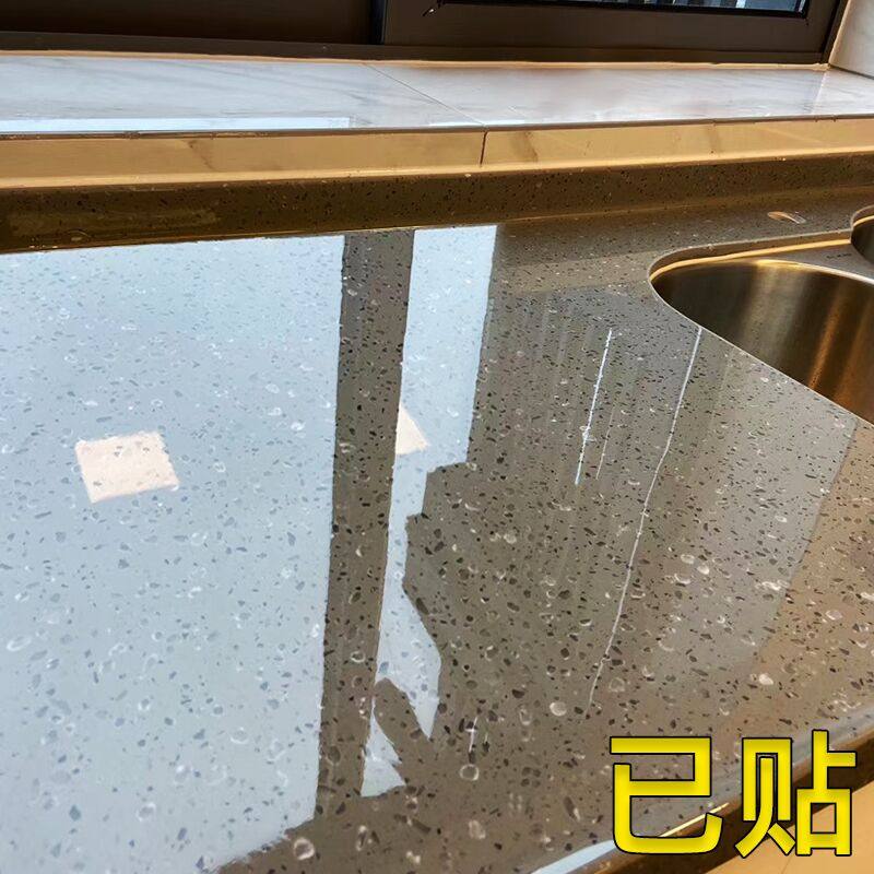 厨房灶台贴膜耐高温防水防油瓷砖柜子大理石英石台面透明保护贴纸