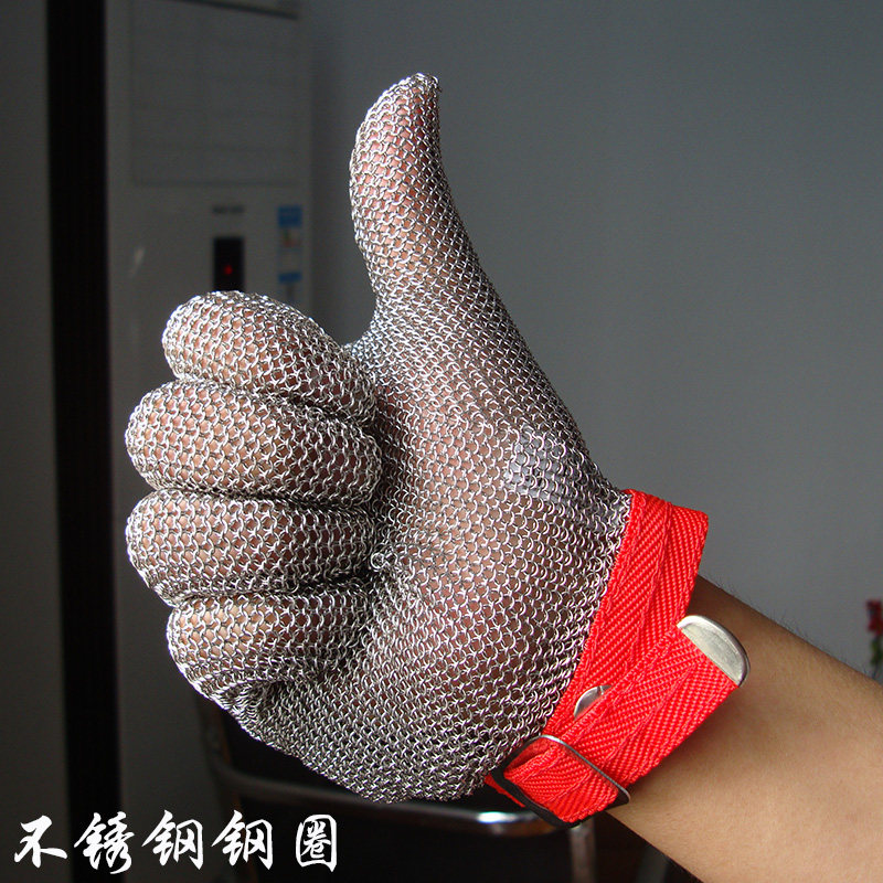 钢丝手套防割五指金属不锈钢铁手套防切割开生蚝切肉菜屠宰防刀割