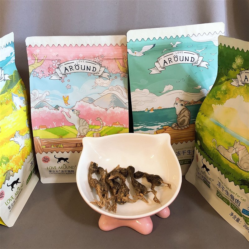 爱立方冻干鸡肉鸭肉鹌鹑海洋彩虹肉干增肥发腮生骨肉成猫幼猫主食