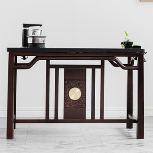 火烧石茶桌椅组合乌金石花梨实木功夫茶台办公室阳台小号茶几