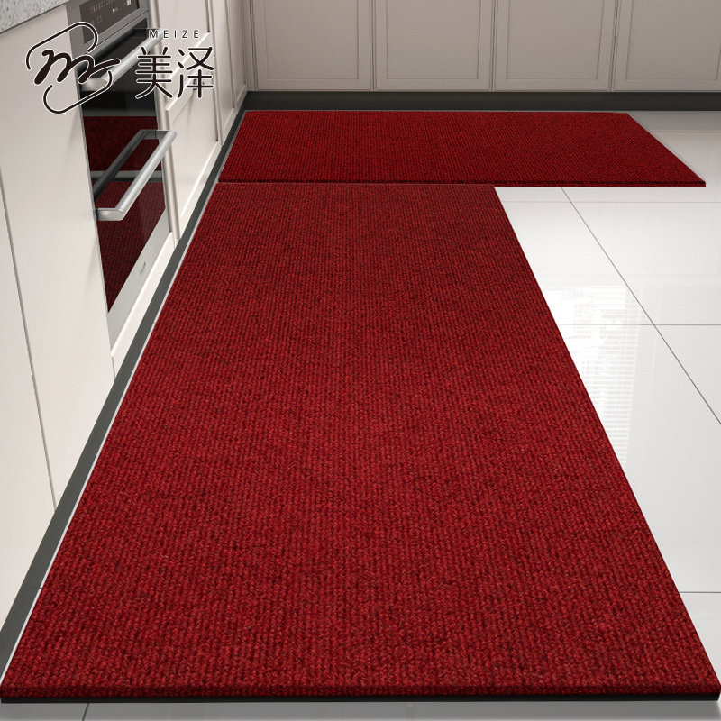 厨房地垫防滑防油可擦免洗吸水耐脏脚垫红色入户门垫进门门口地毯,居家布艺,厨房地垫,淘宝优惠券,粉丝福利购,淘宝优惠卷