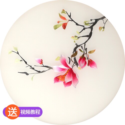 苏绣刺绣手工diy套件自绣材料包初学古风自绣入门针迹玉兰花