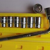 24mm 10件套汽车修理套筒扳手组合套管套装 随车维修工具箱套装