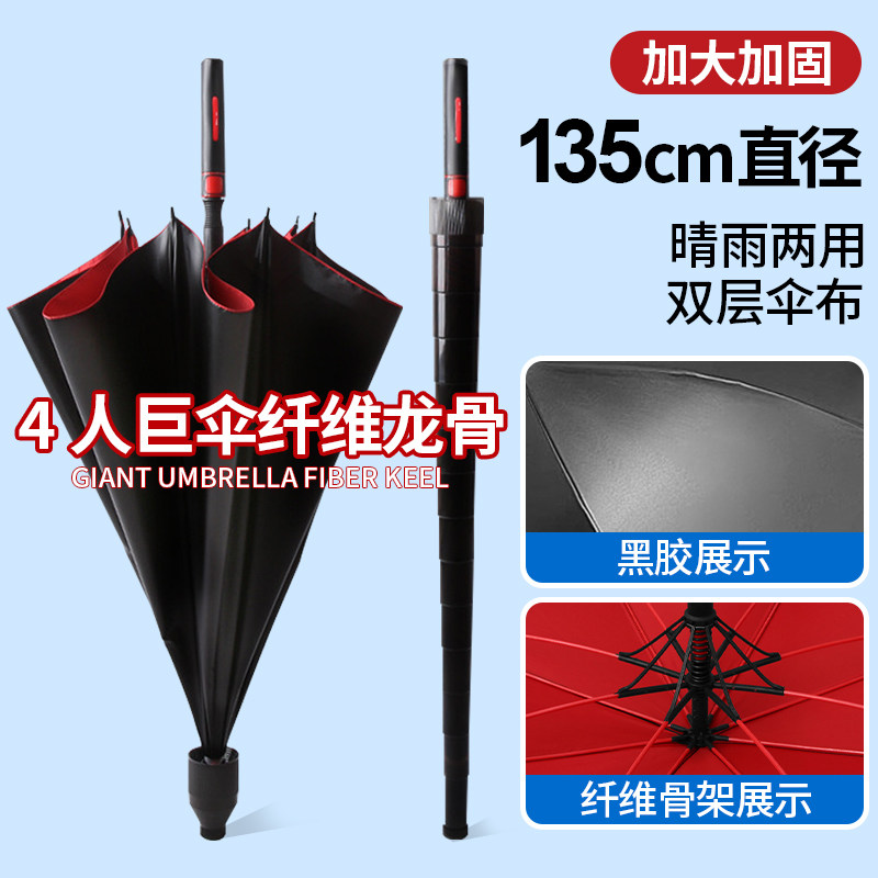 雨伞男士高档大号晴雨两用女自动加大加厚加固黑胶防紫晒外线长柄,居家日用,伞,淘宝优惠券,粉丝福利购,淘宝优惠卷