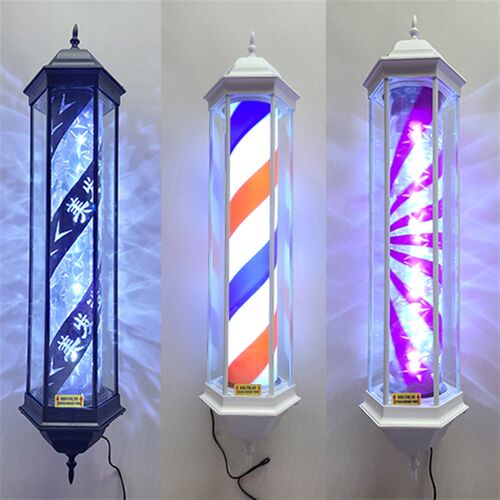 工厂店六角宫灯加亮LED复古奢华防水挂壁旋转美发转灯灯箱