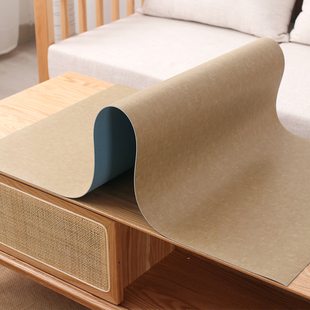 中式实木茶几桌垫防水防油防烫台布加厚咖色棕色防滑餐桌布茶几垫