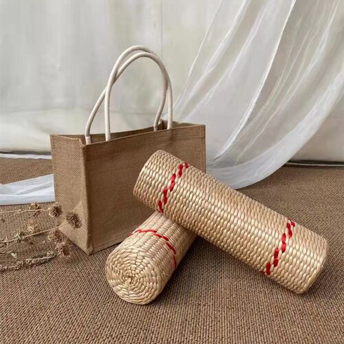 草编颈椎枕纯手工编织枕头