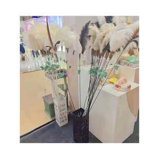 日系宠物用品猫玩具超长杆山鸡毛/鸵鸟毛逗猫棒互动铃铛逗猫玩具