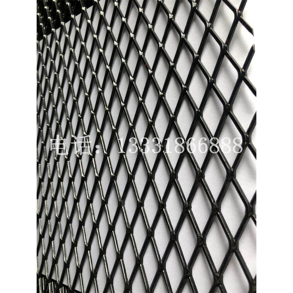 黑色菱形钢板网建材室内吊顶门面设计用 15X30mm规格建筑装潢铁丝