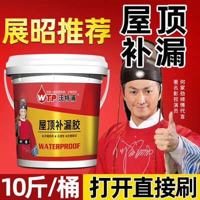 沃特浦屋顶防水补漏材料平房楼顶外墙裂缝补漏防水胶沥青漆