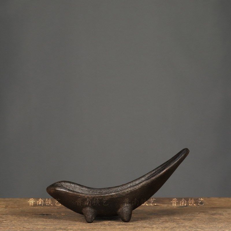 仿古铁器船型笔洗复古油灯中式烛台家用案头摆件,家居饰品,桌面摆件,淘宝优惠券,粉丝福利购,淘宝优惠卷