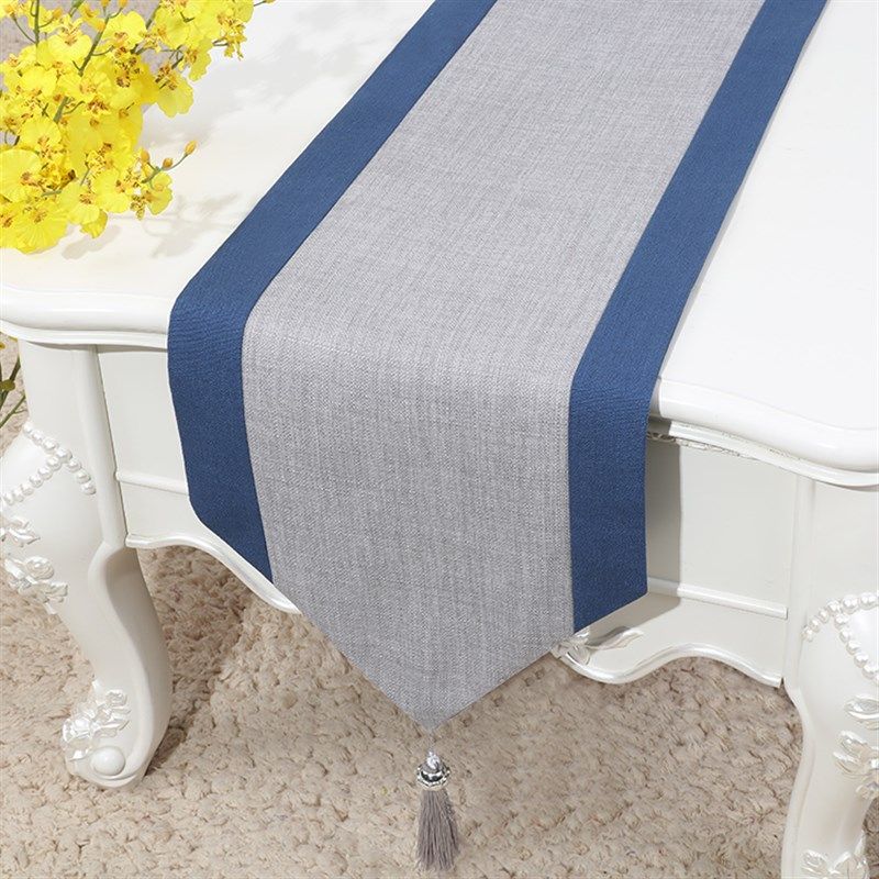 艺必旭现代中式棉麻奢华田园白葵花餐桌桌旗餐桌桌布茶几台布桌垫,居家布艺,桌旗,淘宝优惠券,粉丝福利购,淘宝优惠卷