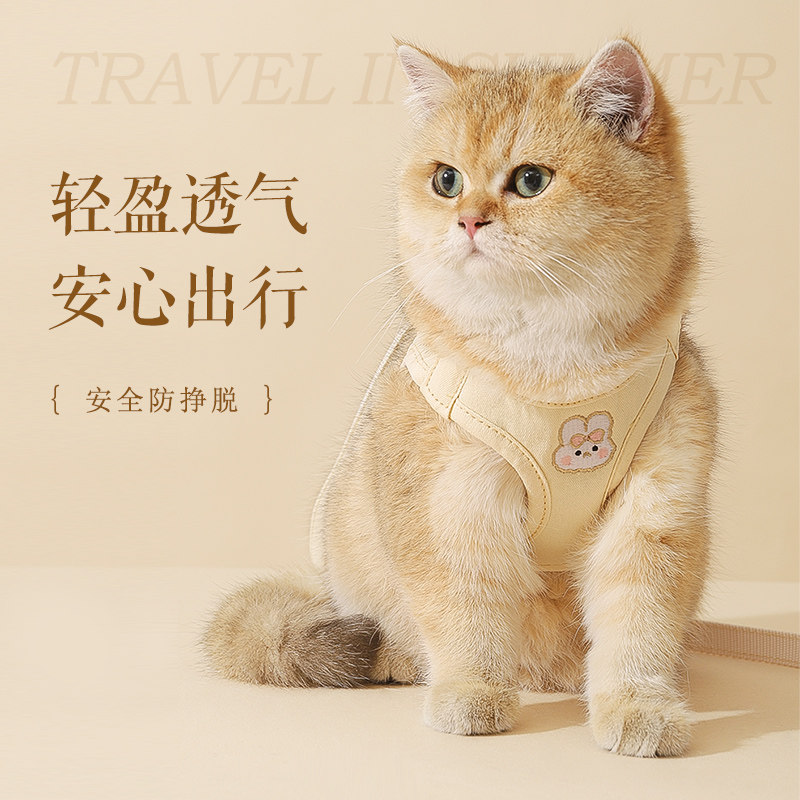 猫咪牵引绳宠物胸背带背心式防挣脱猫绳子遛猫绳溜猫链子外出专用,宠物/宠物食品及用品,猫牵引绳,淘宝优惠券,粉丝福利购,淘宝优惠卷