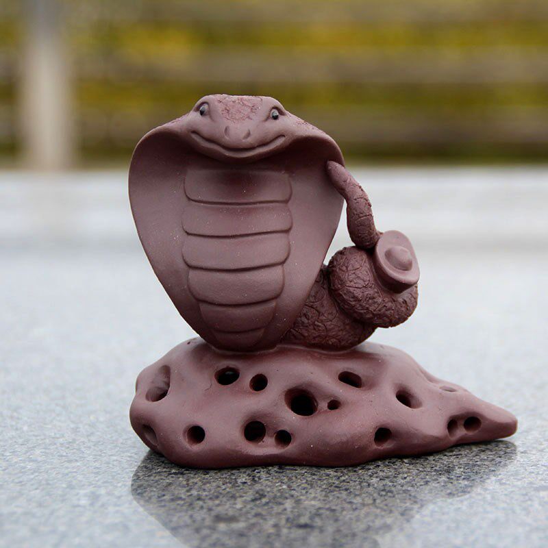 紫砂摆件招财茶宠元宝灵蛇可养雕塑12生肖工艺品茶具配件茶道零配
