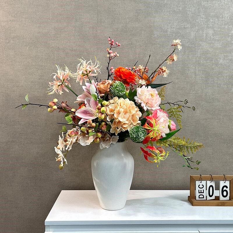 复古风仿真花套装高档绢花软装花束摆件高品质假花装饰花玄关花艺