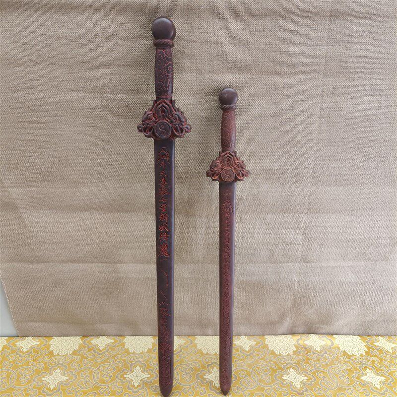 道用品神宵雷剑枣木剑天师府款桃木一体剑七星剑龙头法剑