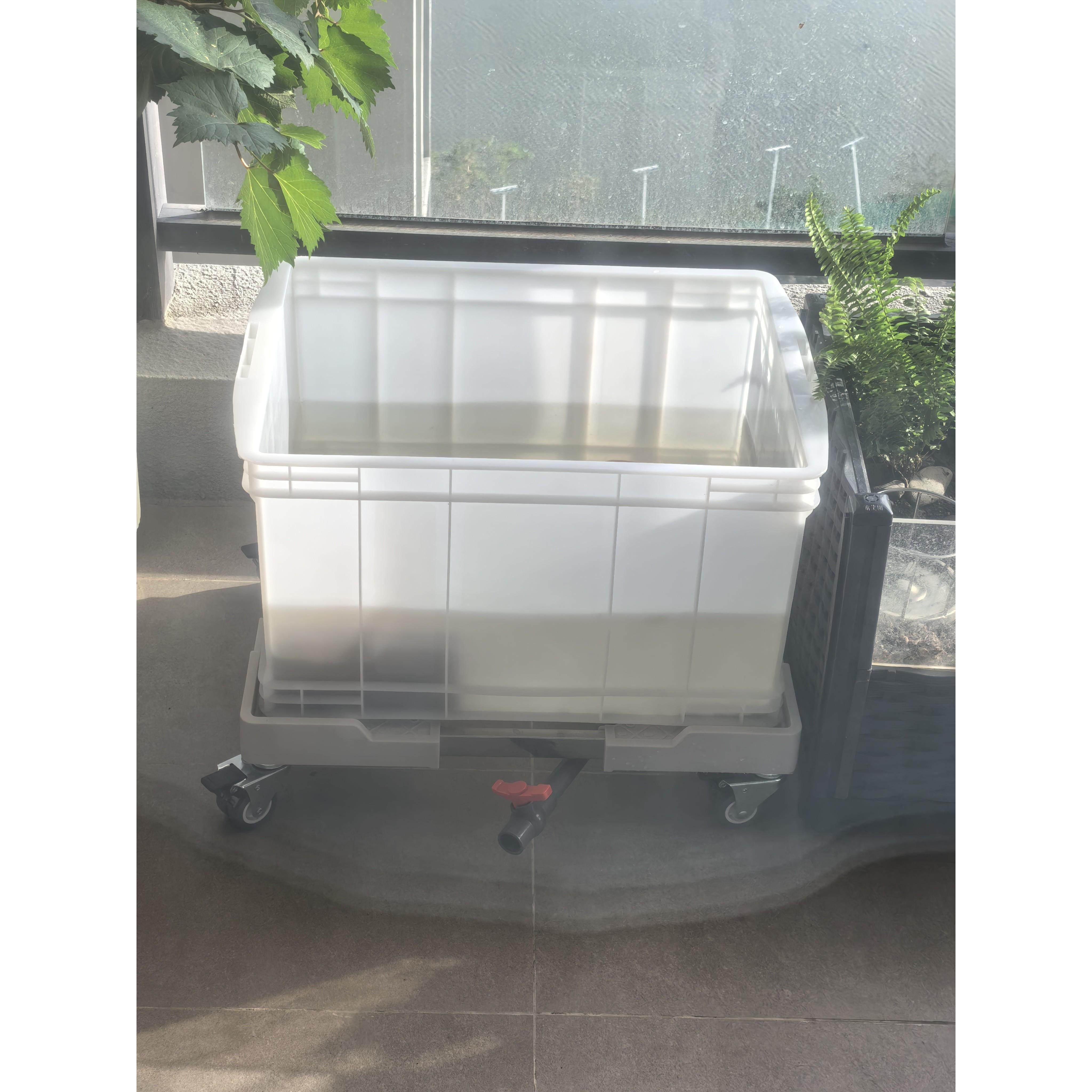 可伸缩乌龟车养龟箱带轮子底排水带轮周转箱侧排水养鱼养龟箱带轮