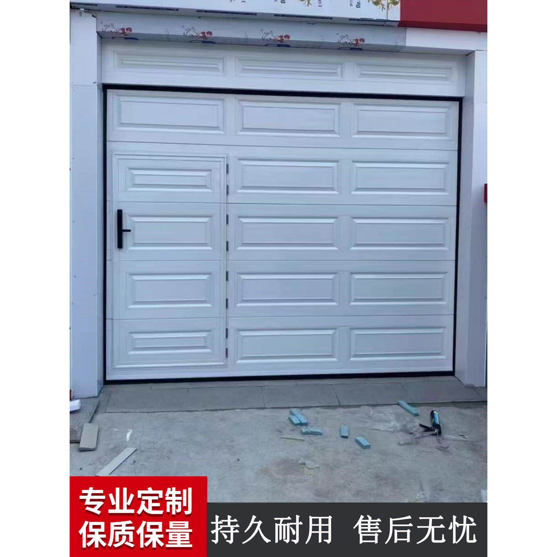 定制铝合金车库门透视玻璃翻板工业提升门铝合金电动遥控卷帘门厂