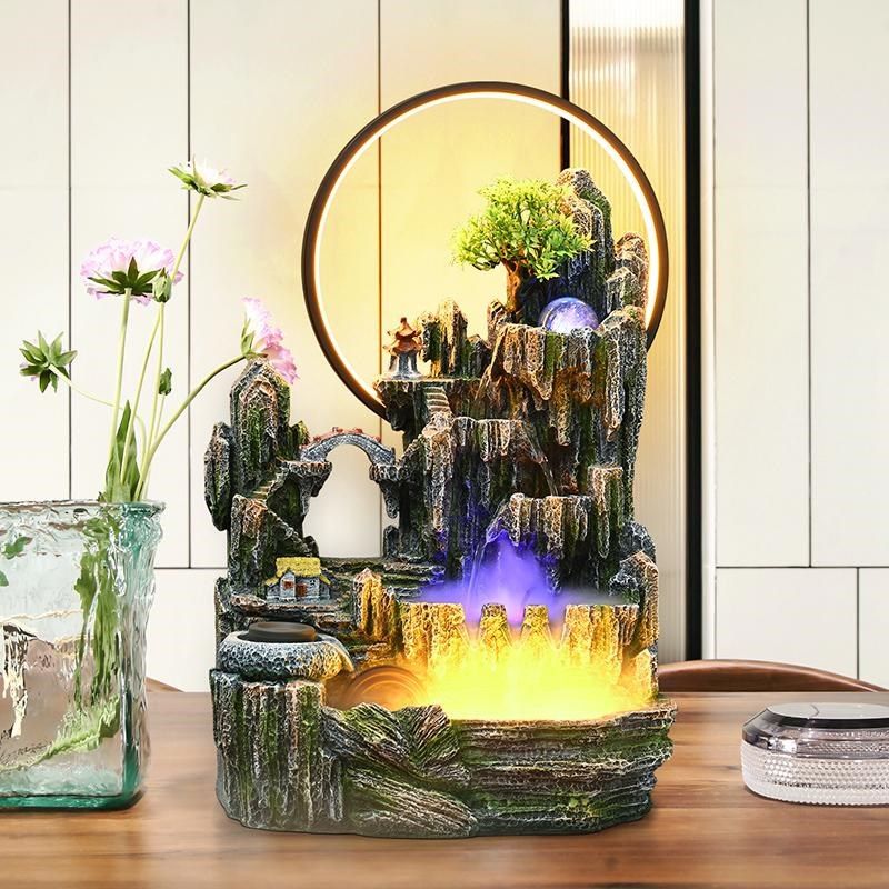 假山流水喷泉客厅阳台庭院造景观装饰鱼缸循环水乔迁开业落地摆件,家居饰品,流水摆件,淘宝优惠券,粉丝福利购,淘宝优惠卷