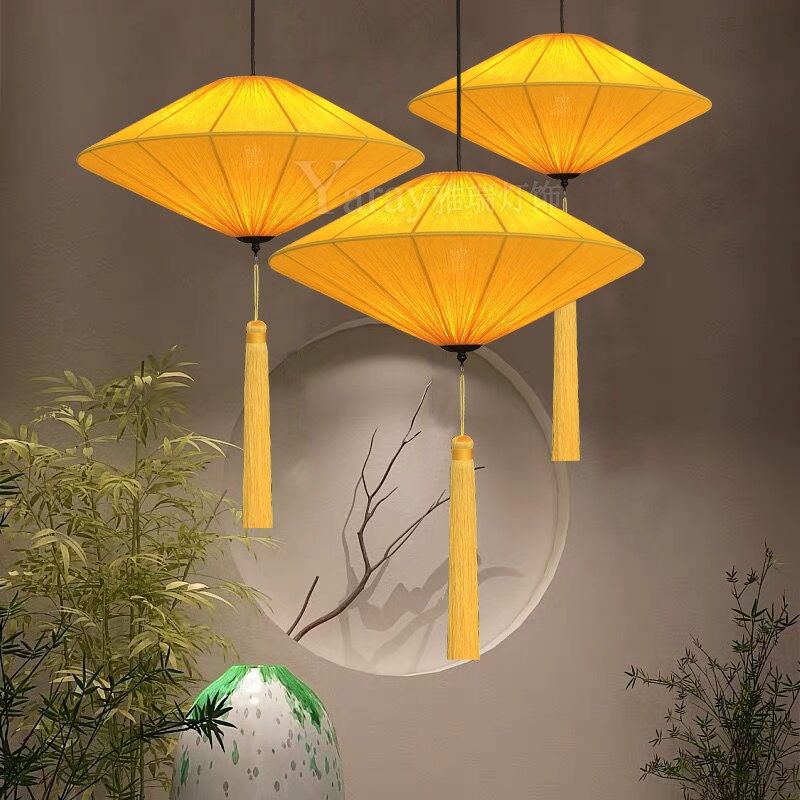 中式餐厅灯飞碟创意装饰灯笼火锅店茶楼客栈过道走廊仿古布艺吊灯,家装灯饰光源,酒店/宴会厅/餐饮吊灯,淘宝优惠券,粉丝福利购,淘宝优惠卷