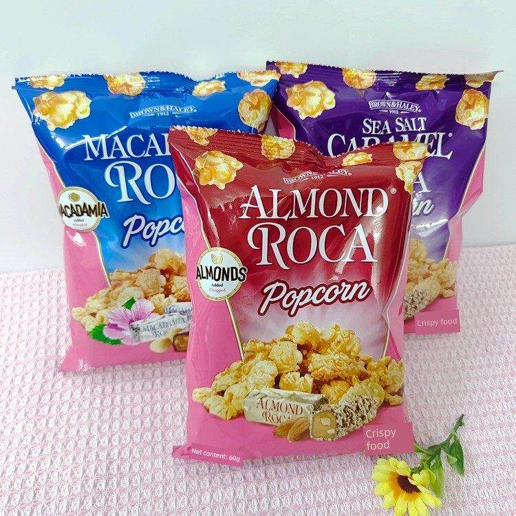 乐家太妃糖罗卡黄油杏仁澳洲坚果海盐口味爆米花90克（代可可脂）