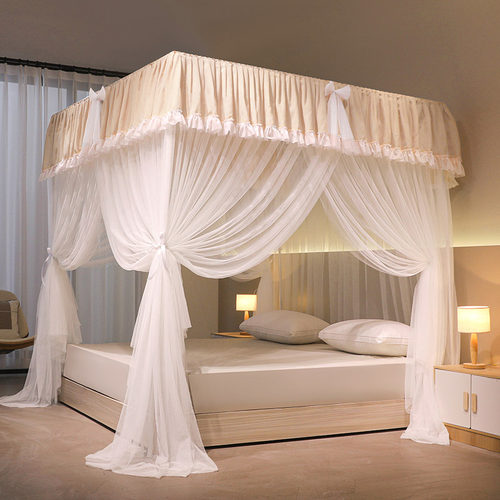 2023新款蚊帐家用三门宫廷落地式1.8牀双人公主风加厚支架1.5米