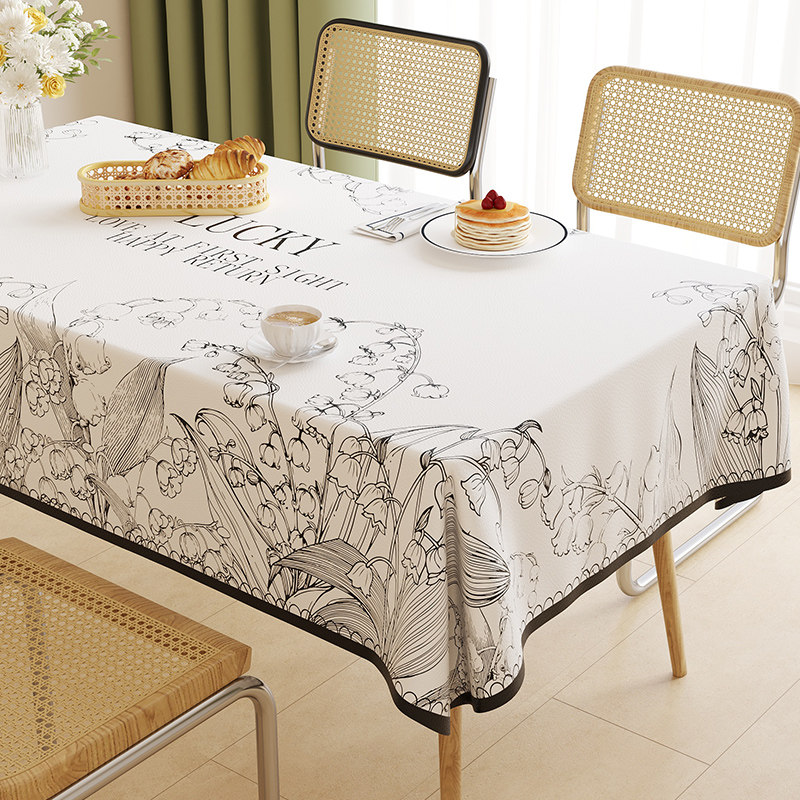 法式奶油风餐桌桌布免洗防油防水氛围感小羊皮新款长方形茶几台布,居家布艺,桌布,淘宝优惠券,粉丝福利购,淘宝优惠卷